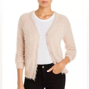 Velvet by Graham & Spencer Light Pink Elle Fuzzy Cardigan in Size Small
